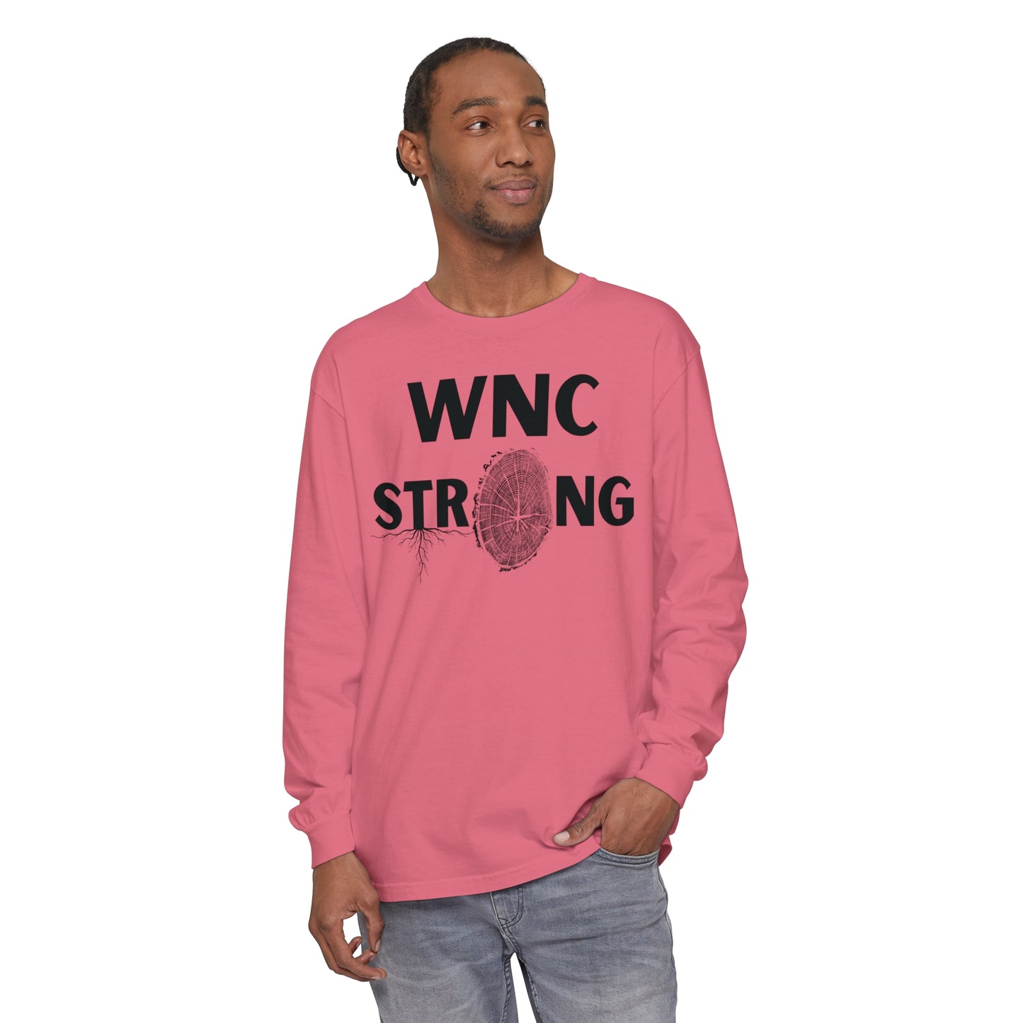 WNC Strong Tree Ring Print L/S Tee