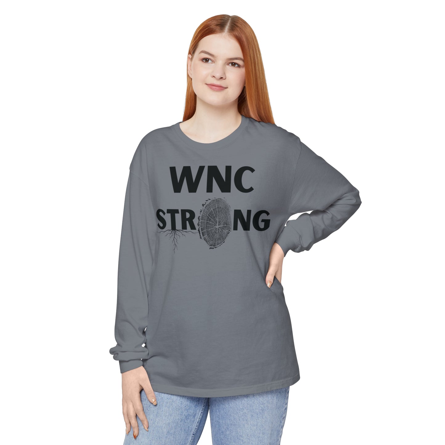 WNC Strong Tree Ring Print L/S Tee
