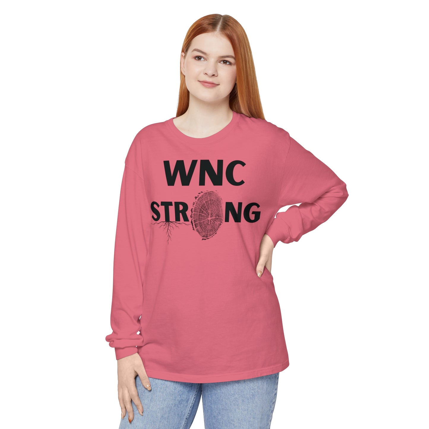 WNC Strong Tree Ring Print L/S Tee