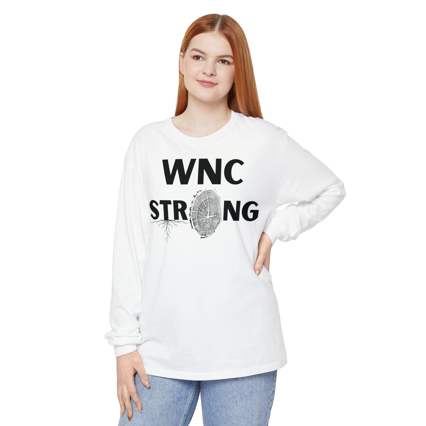 WNC Strong Tree Ring Print L/S Tee