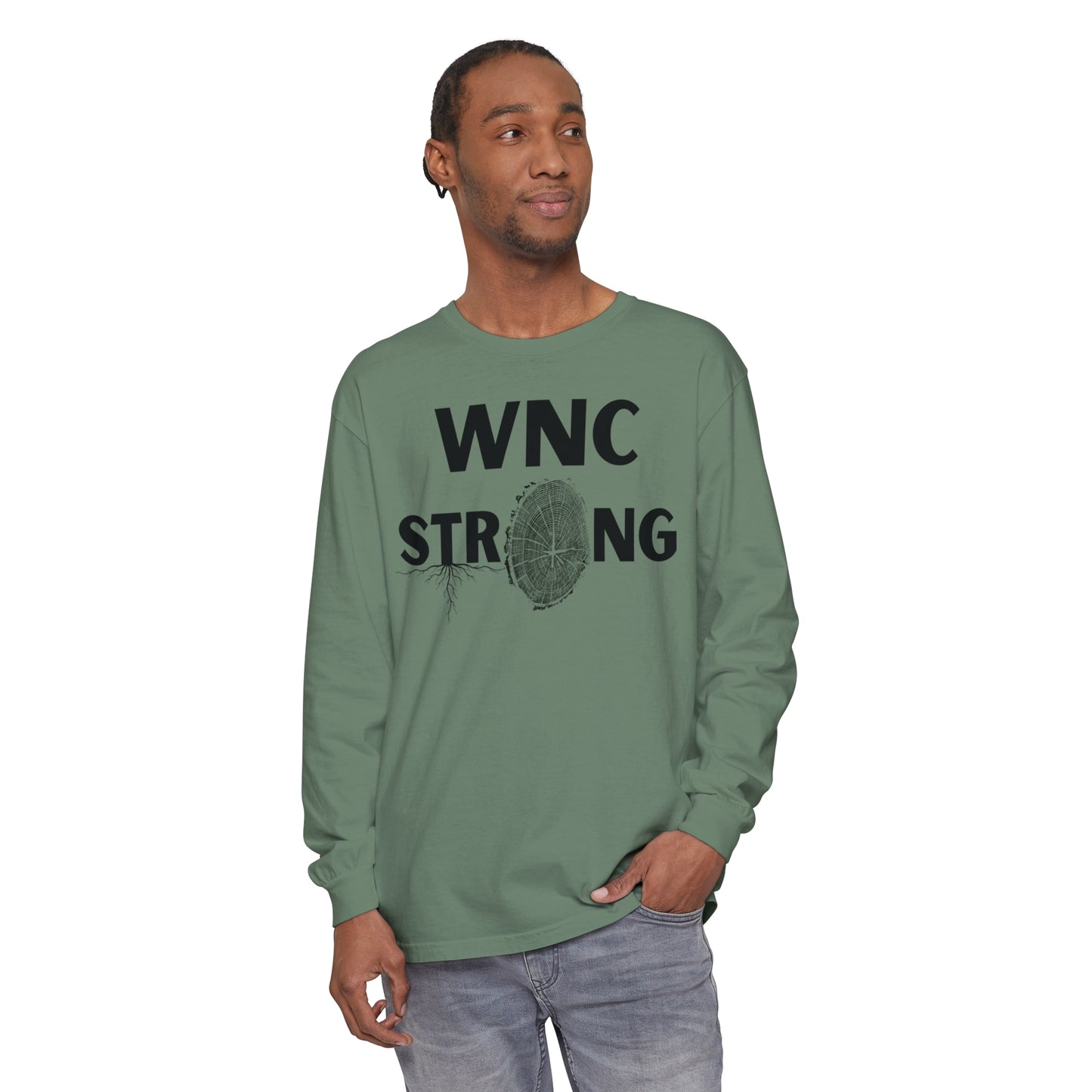 WNC Strong Tree Ring Print L/S Tee