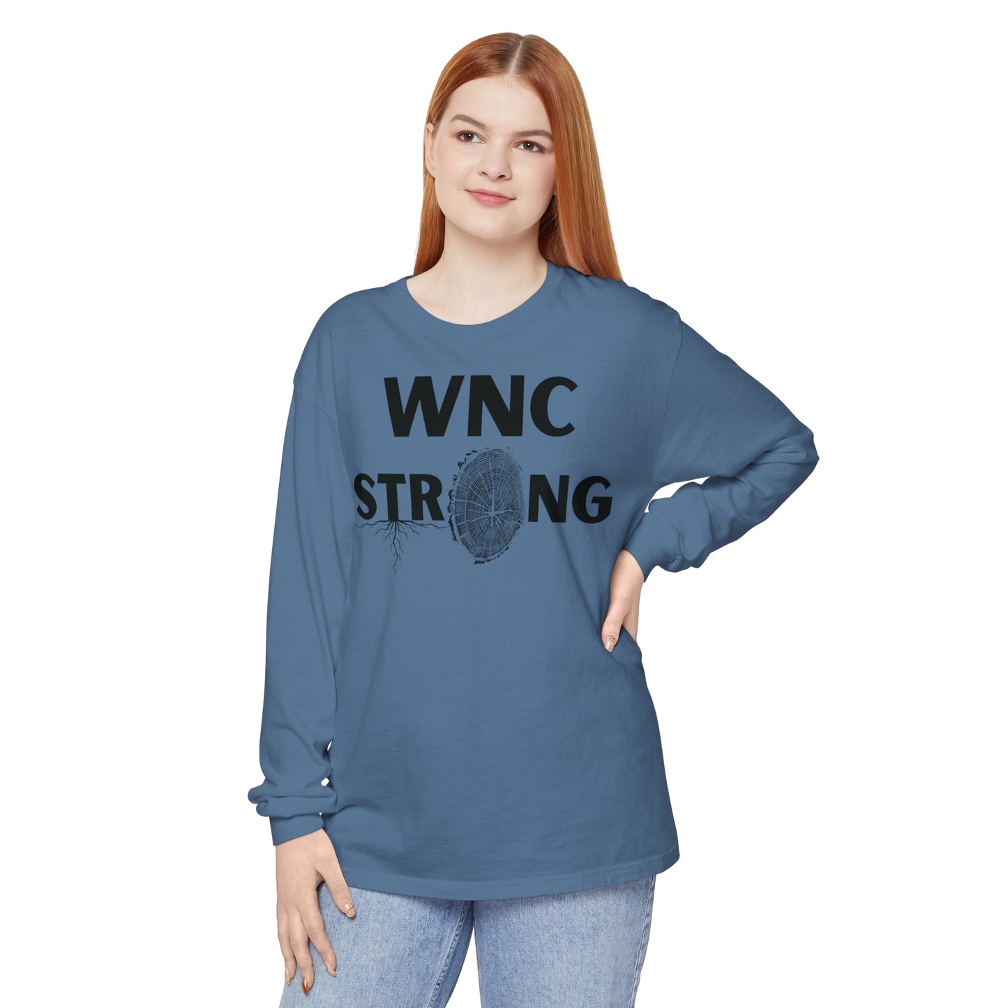 WNC Strong Tree Ring Print L/S Tee