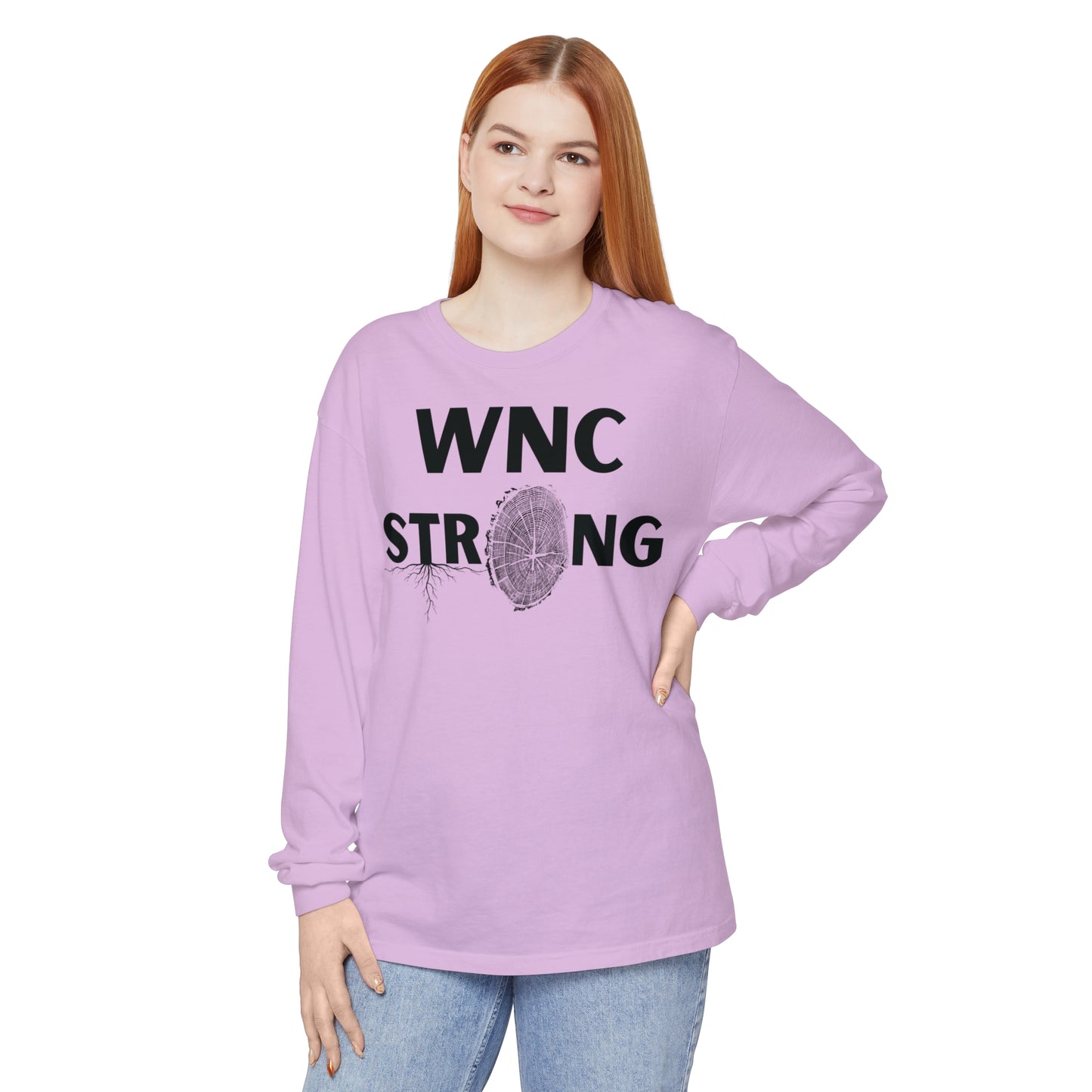 WNC Strong Tree Ring Print L/S Tee