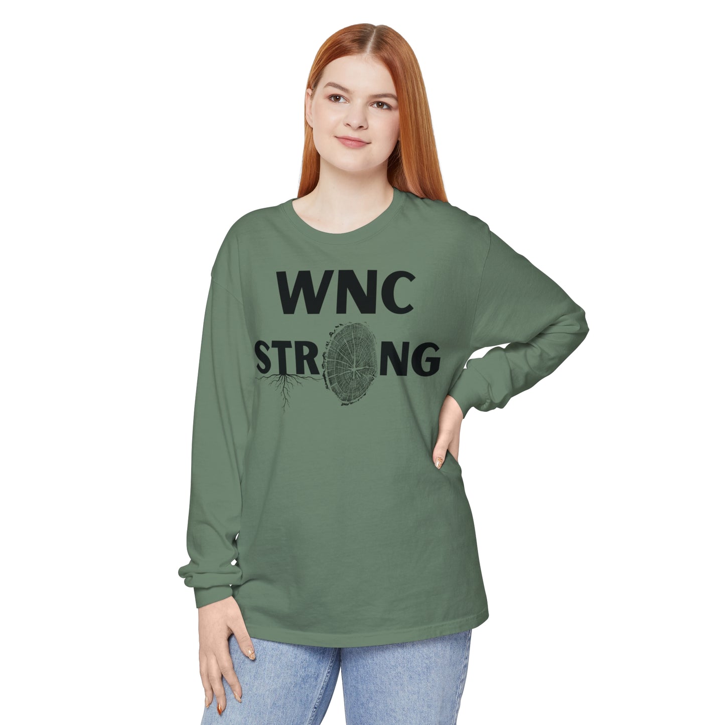 WNC Strong Tree Ring Print L/S Tee