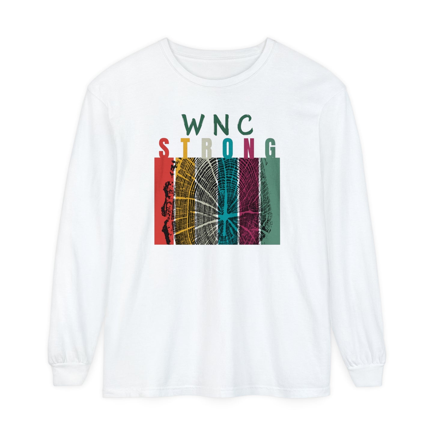 WNC Strong Color Block Tree Ring L/S Tee