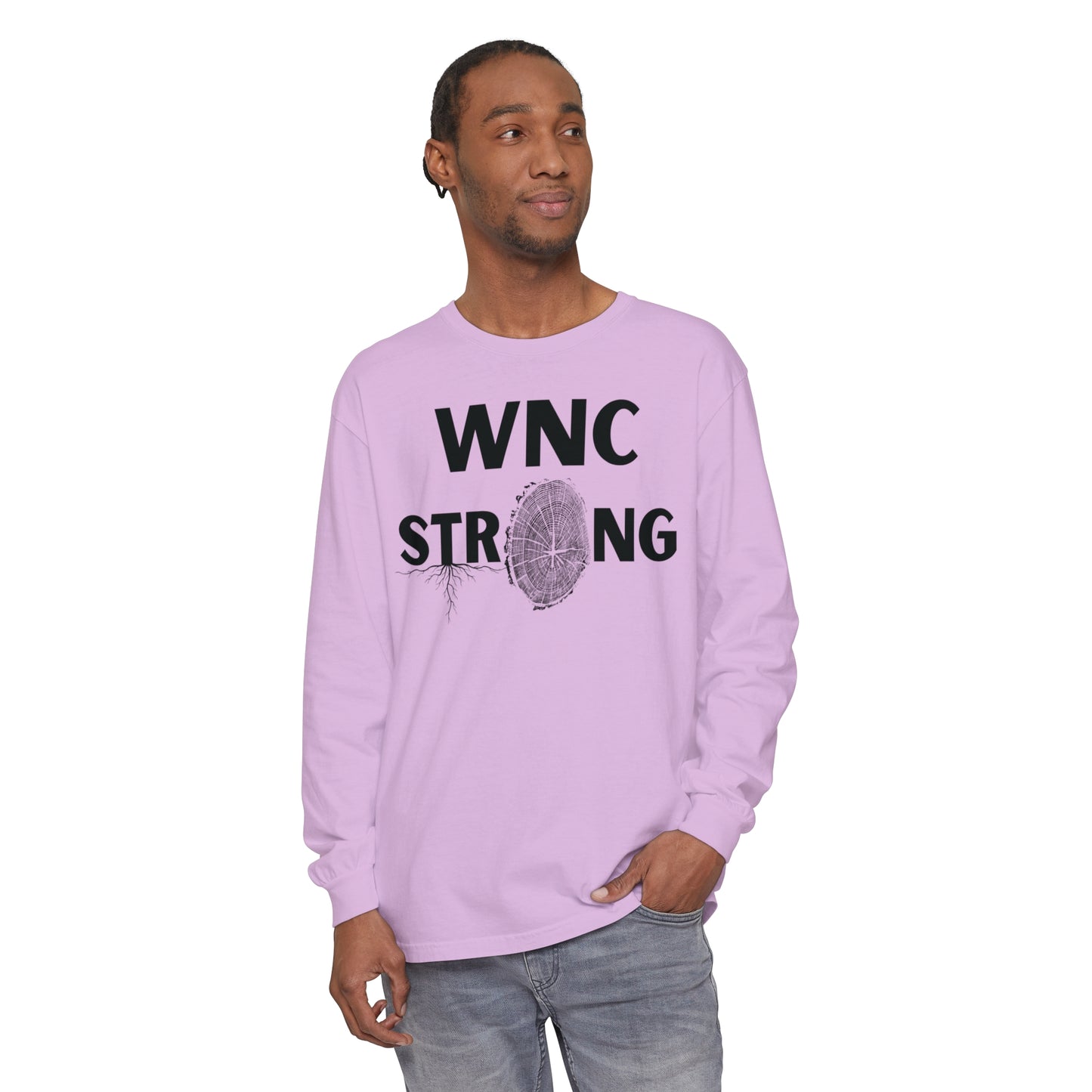 WNC Strong Tree Ring Print L/S Tee