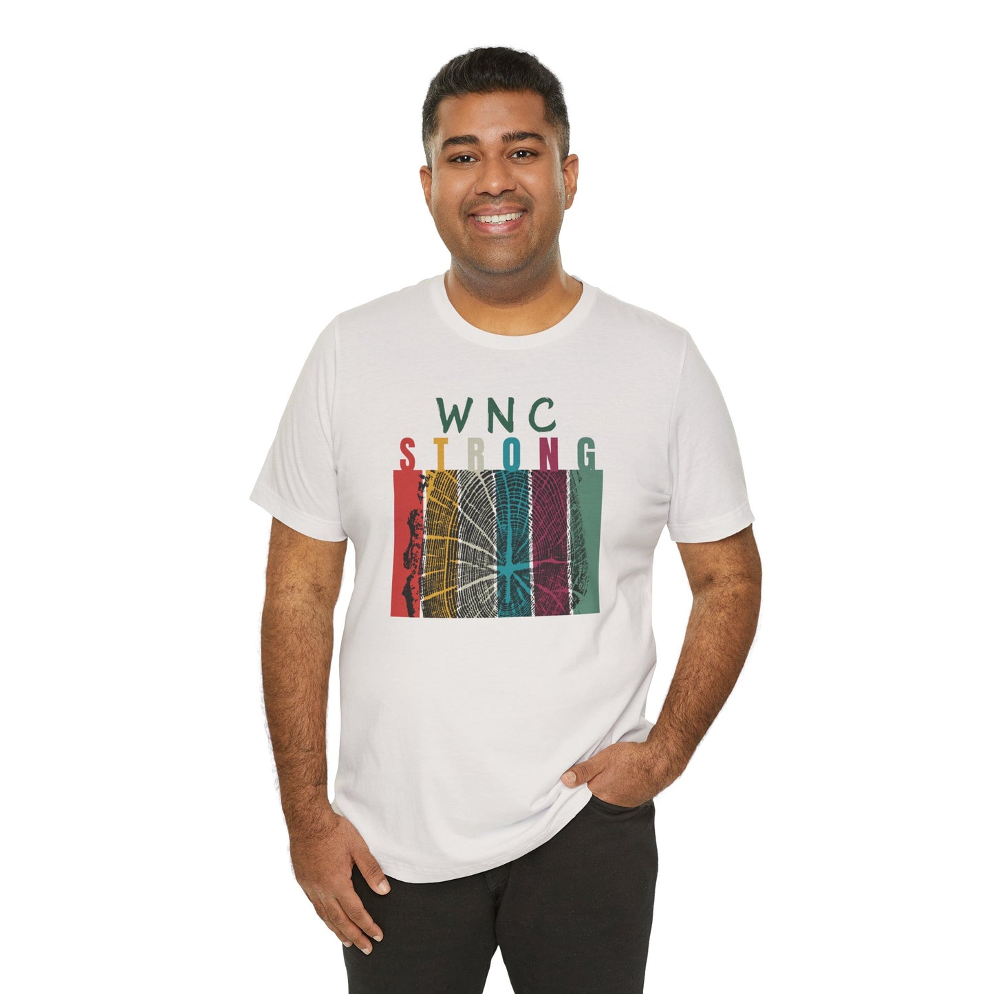 WNC Strong Color Block Tree Ring Tee