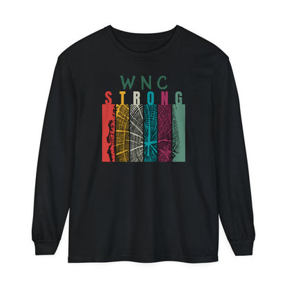 WNC Strong Color Block Tree Ring L/S Tee